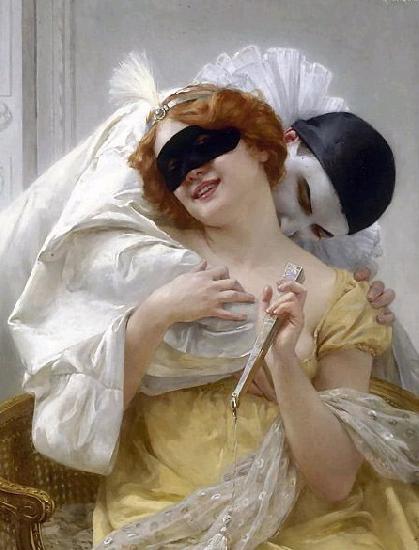 Guillaume Seignac Pierrot's embrace oil painting image